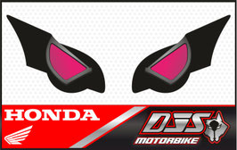 1 jeu de caches phares DJS pour HONDA CBR 1000 RR -2008-2011 microperforés qui laissent passer la lumière - référence : yeux modèle 14-