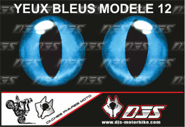 1 jeu de caches phares DJS pour  YAMAHA FZR 600 R 1995-1997 microperforés qui laissent passer la lumière - référence : yeux modèle 12-