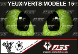 1 jeu de caches phares DJS pour Kawasaki zx10r 2011-2015 microperforés qui laissent passer la lumière - référence : zx10r 2011-2015-yeux modèle 15-