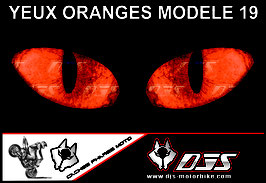 1 jeu de caches phares DJS pour SUZUKI GSX-S 1000 GT 2022-2024 microperforés qui laissent passer la lumière - référence : yeux modèle 19-