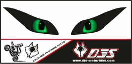 1 jeu de caches phares DJS pour KAWASAKI ZX-6R-2013-2017 microperforés qui laissent passer la lumière - référence : yeux modèle 15-
