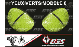 1 jeu de caches phares DJS pour KAWASAKI ZX-6R 2000-2002 microperforés qui laissent passer la lumière - référence : yeux modèle 8-