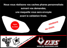 jeu de caches phares DJS pour YAMAHA R1 2007-2008 microperforé qui laissent passer la lumière - référence : r1-2007-2008-personnalisé-