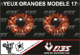 1 jeu de caches phares DJS pour KTM SUPERDUKE 1290 2017-2021 microperforés qui laissent passer la lumière - référence : yeux modèle 17-