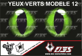 1 jeu de caches phares DJS pour  KAWASAKI ZX-6R-2007-2008 microperforés qui laissent passer la lumière - référence : yeux modèle 12-