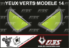 1 jeu de caches phares DJS pour KAWASAKI ZX-6R-2013-2017 microperforés qui laissent passer la lumière - référence : yeux modèle 14-