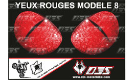 1 jeu de caches phares DJS pour HONDA CBR 600RR 2013-2017 microperforés qui laissent passer la lumière - référence : yeux modèle 8-