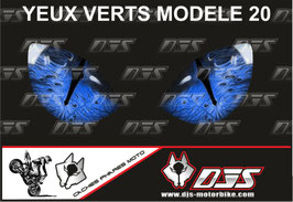 1 jeu de caches phares DJS pour YAMAHA YZF R 300 2015-2018  microperforés qui laissent passer la lumière - référence : yeux modèle 20-