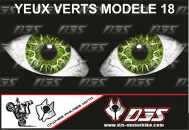 1 jeu de caches phares DJS pour KAWASAKI ZX-6R -2018-2023 microperforés qui laissent passer la lumière - référence : yeux modèle 18-