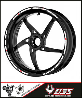 LISERÉS CLASSIC  APRILIA RSV4 - FOND  BLANC- POUR JANTES NOIRES-