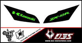 1 jeu de caches phares DJS pour Kawasaki ZX10R 2011-2015 microperforés qui laissent passer la lumière - référence : zx10r-2011-2015-004