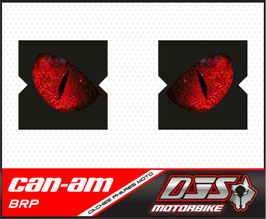 1 jeu de caches phares DJS pour  CAN-AM SPYDER 2024-2026 microperforés qui laissent passer la lumière - référence : yeux modèle 4-