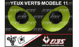 kit 2 caches phares microperforés DJS pour Yamaha MT-09 / MT09 (2017-2020)  - réf yeux 011 -
