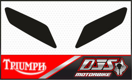 1  cache phare DJS pour Triumph TIGER SPORT 660 2022-2025 microperforé qui laisse passer la lumière - référence : Triumph TIGER SPORT 660 2022-2025-noir-