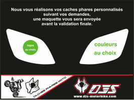 1 jeu de caches phares DJS pour Kawasaki ZX6R microperforé qui laissent passer la lumière - référence : ZX6R- 2000-2002-personnalisé-