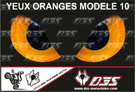 1 jeu de caches phares DJS pour YAMAHA FZ6 2007-2009 microperforés qui laissent passer la lumière - référence : yeux modèle 10-