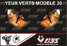 1 jeu de caches phares DJS pour triumph street triple-2011-2016  microperforés qui laissent passer la lumière - référence : yeux modèle 20-