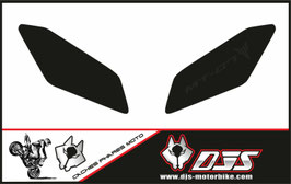 kit 2 caches phares microperforés DJS pour Yamaha MT-09 / MT09 (2017-2020) - réf noir