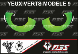 1 jeu de caches phares DJS pour KAWASAKI ZX-6R-2013-2017 microperforés qui laissent passer la lumière - référence : yeux modèle 9-