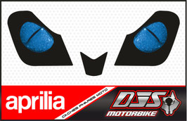 1 jeu de caches phares DJS pour APRILIA TUONO V4-2011-2014 microperforés qui laissent passer la lumière - référence : yeux modèle 8-