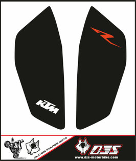 1 jeu de caches phares DJS pour KTM DUKE 790 2018-2021 microperforés qui laissent passer la lumière - référence : duke 790 2018-2021-004-