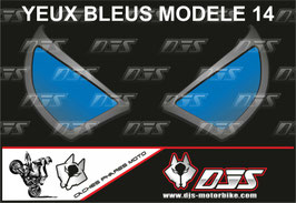 1 cache phare DJS pour SUZUKI GSX-R 1000 2009-2015 microperforé qui laisse passer la lumière - référence : yeux modèle 14-