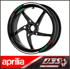 LISERÉS CLASSIC MODELE 2 APRILIA RSV4 - FOND NOIR LOGOS ROUGES, VERT  ET BLANCS-