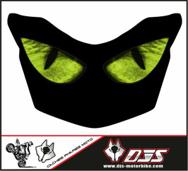 1  cache phare DJS pour Kawasaki Z650 microperforés qui laisse passer la lumière - référence : Z650-2017-2020-YEUX MODELE 3-