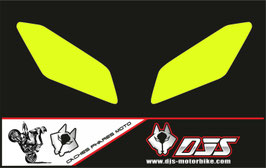 kit 2 caches phares microperforés DJS pour Yamaha MT-09 / MT09 (2017-2020) - réf jaunes