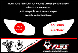 1 jeu de caches phares DJS pour YAMAHA r6 1999-2002 microperforés qui laissent passer la lumière - référence : r6-1999-2002-personnalisé