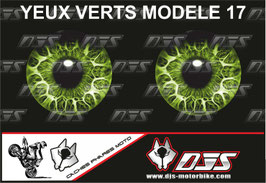 1 jeu de caches phares DJS pour Kawasaki zx10r 2011-2015 microperforés qui laissent passer la lumière - référence : zx10r 2011-2015-yeux modèle 17-