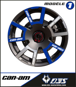 ADHESIFS  DE JANTES PREMIUM CAN AM RYKER modèle 1 bleu