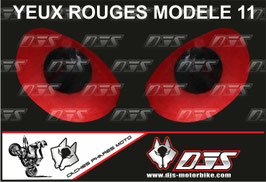 1 jeu de caches phares DJS pour YAMAHA FZ6 2007-2009 microperforés qui laissent passer la lumière - référence : yeux modèle 11-
