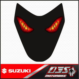 1 cache phare DJS pour Suzuki hayabusa-2022-2025 microperforé qui laisse passer la lumière - référence : yeux modèle 6-