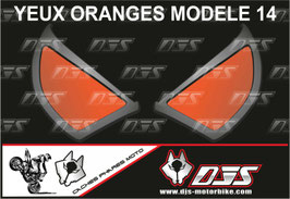 1 jeu de caches phares DJS pour KTM SUPERDUKE 1290 2017-2019 microperforés qui laissent passer la lumière - référence : yeux modèle 14-