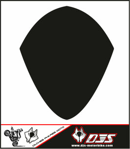 1 cache phare DJS pour SUZUKI GSX-R 1000 2007-2008 microperforé qui laisse passer la lumière - référence : GSXR 1000-2007-2008-noir uni-