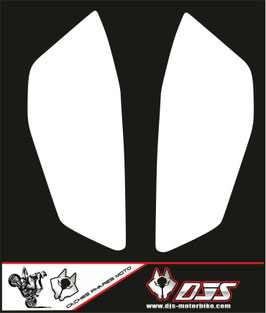 kit 2 caches phares microperforés DJS pour KTM duke 125 ( 2017-2022) - réf blanc