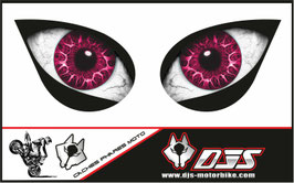 1 jeu de caches phares DJS pour KAWASAKI ZX-6R-2007-2008 microperforés qui laissent passer la lumière - référence : yeux modèle 18-