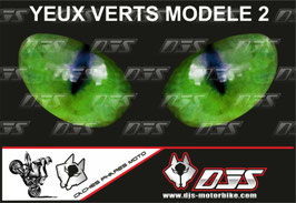 1 jeu de caches phares DJS pour KAWASAKI  ZX-6R-2009-2012 microperforés qui laissent passer la lumière - référence : yeux modèle 2-