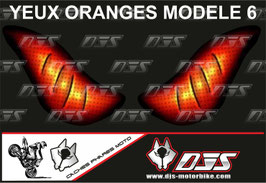 1 cache phare DJS pour YAMAHA YZF 1000 THUNDERACE 1996-2002 microperforé qui laisse passer la lumière - référence : yeux modèle 6-