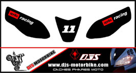 1 jeu de caches phares DJS pour Aprilia rsv4 2009-2013 microperforés qui laissent passer la lumière - référence : rsv4-2009-2013-006