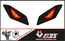 kit 2 caches phares microperforés DJS pour Yamaha MT-09 / MT09 (2017-2020)  - réf yeux 006 -