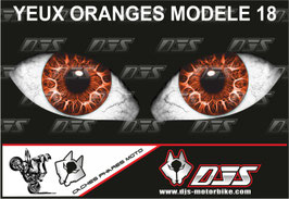 1 jeu de caches phares DJS pour KTM SUPERDUKE 1290 2017-2019 microperforés qui laissent passer la lumière - référence : yeux modèle 18-