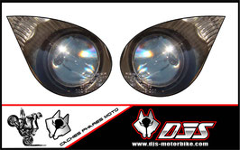 1 jeu de stickers imitation phare DJS pour KAWASAKI ZX6R a coller sur poly - référence : ZX6R-2007-2008-imitation phare