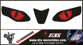 1 jeu de caches phares DJS pour Aprilia RSV4 2009-2013 microperforés qui laissent passer la lumière - référence : yeux modèle 1-