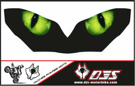 1 cache phare DJS pour KAWASAKI  ZX-10-R-2004-2005 microperforé qui laisse passer la lumière - référence : yeux modèle 1-