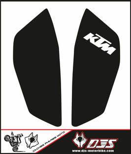 1 jeu de caches phares DJS pour KTM DUKE 390 2017-2023 microperforés qui laissent passer la lumière - référence : KTM DUKE 390 2017-2023-006-