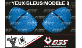 1 cache phare DJS pour SUZUKI GSX-R 1000 2009-2015 microperforé qui laisse passer la lumière - référence : yeux modèle 8-