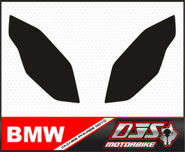 1 jeu de caches phares DJS pour BMW 1200 RS 2015-2018 microperforés qui laissent passer la lumière - référence : BMW 1200 RS 2015-2018-noir-