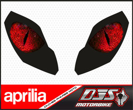 1 jeu de caches phares DJS pour  APRILIA TUONO-2005-2010 microperforés qui laissent passer la lumière - référence : yeux modèle 4-